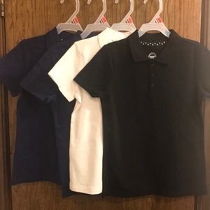 4 Wonder Nation Girls School Uniforms polos size S